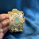 Akruti Collection Designer Pota Stone And Pearl Openable Kada