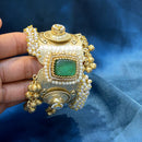 Akruti Collection Designer Pota Stone And Pearl Openable Kada