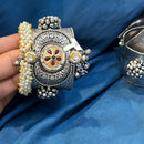 Akruti Collection Designer 2 Tone Pota Stone And Pearl Openable Kada