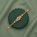 Akruti Collection Royal Pota Stone And Pearl Adjustable Bracelet