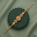 Akruti Collection Royal Pota Stone And Pearl Adjustable Bracelet