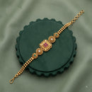 Akruti Collection Royal Pota Stone And Pearl Adjustable Bracelet