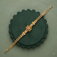 Akruti Collection Royal Pota Stone And Pearl Adjustable Bracelet