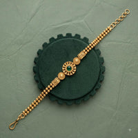 Akruti Collection Royal Pota Stone And Pearl Adjustable Bracelet