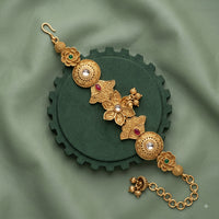 Akruti Collection Royal Pota Stone And Pearl Adjustable Bracelet