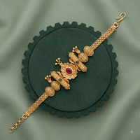 Akruti Collection Royal Pota Stone And Pearl Adjustable Bracelet