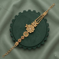 Akruti Collection Royal Pota Stone And Pearl Adjustable Bracelet