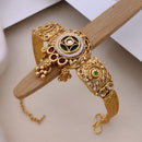 Akruti Collection Royal Pota Stone And Pearl Adjustable Bracelet