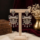 Akruti Collection Classic Oxidised Plated Ghungroo Dangler Earrings