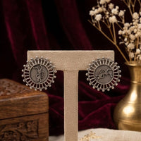 Akruti Collection Premium Look Oxidised Plated Studs Earrings