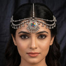 Akruti Collection Oxidised Plated Stunning Navratri Damini Maangtikka