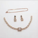 Akruti Collection Antique Finish Austrian Stone Necklace Set