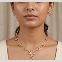 Akruti Collection Antique Finish Austrian Stone Necklace Set