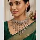 Akruti Collection Radiant Glow Modern American Daimonds Necklace Set