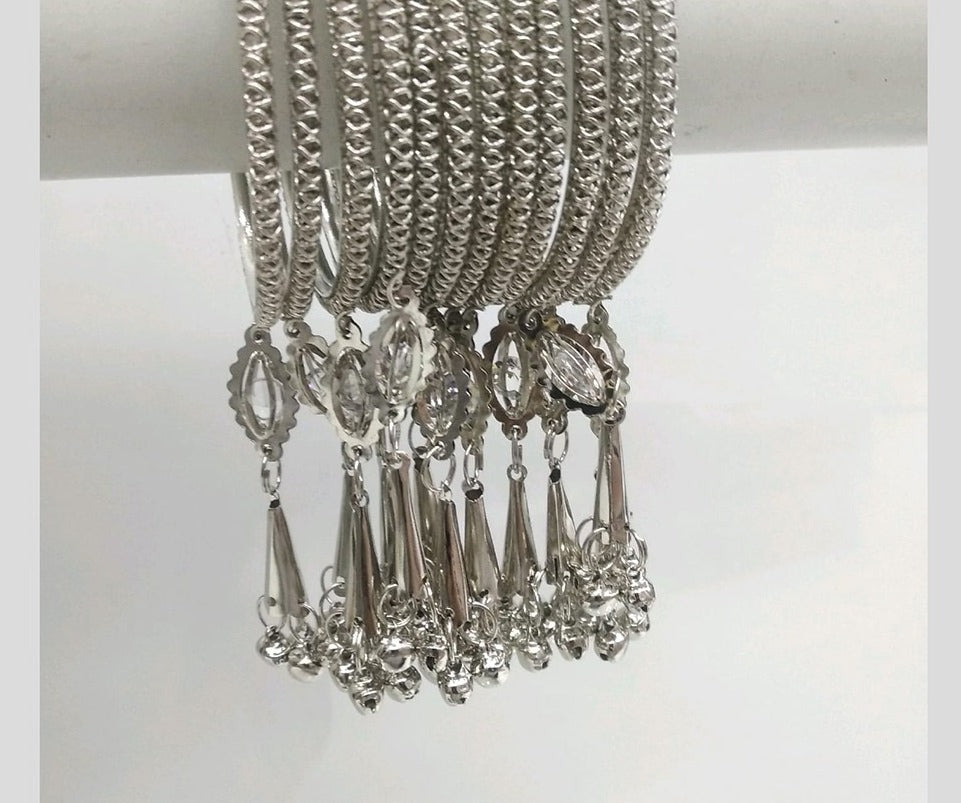 Star Bangles Silver Plated Bangles Set