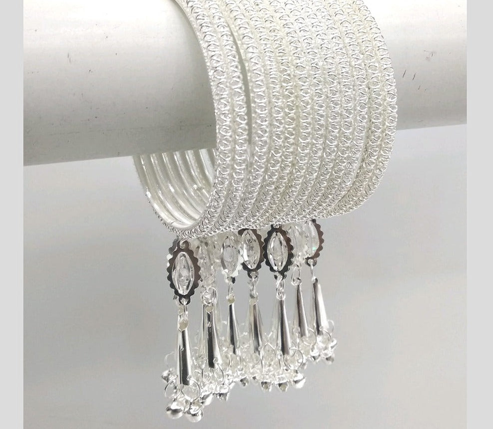 Star Bangles Silver Plated Bangles Set