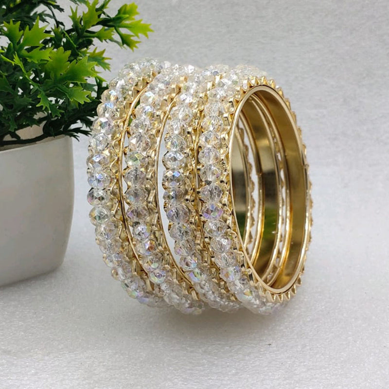 Star Bangles Gold Plated Crystal Beads Bangles Set