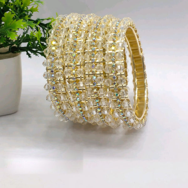 Star Bangles Gold Plated Austrian Stone Crystal Beads Bangles Set
