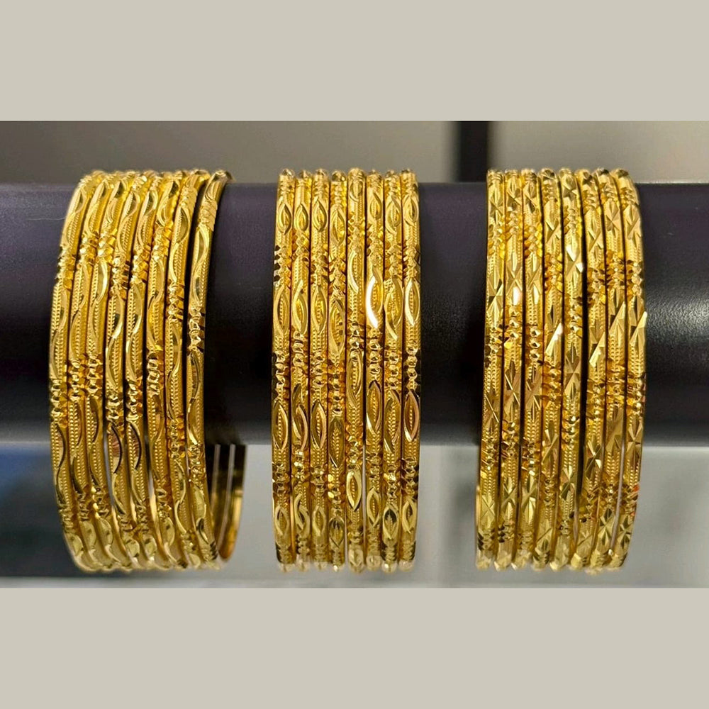 Star Bangles Designer Gold-Tone Bangles Set for Women (Assorted Desing)