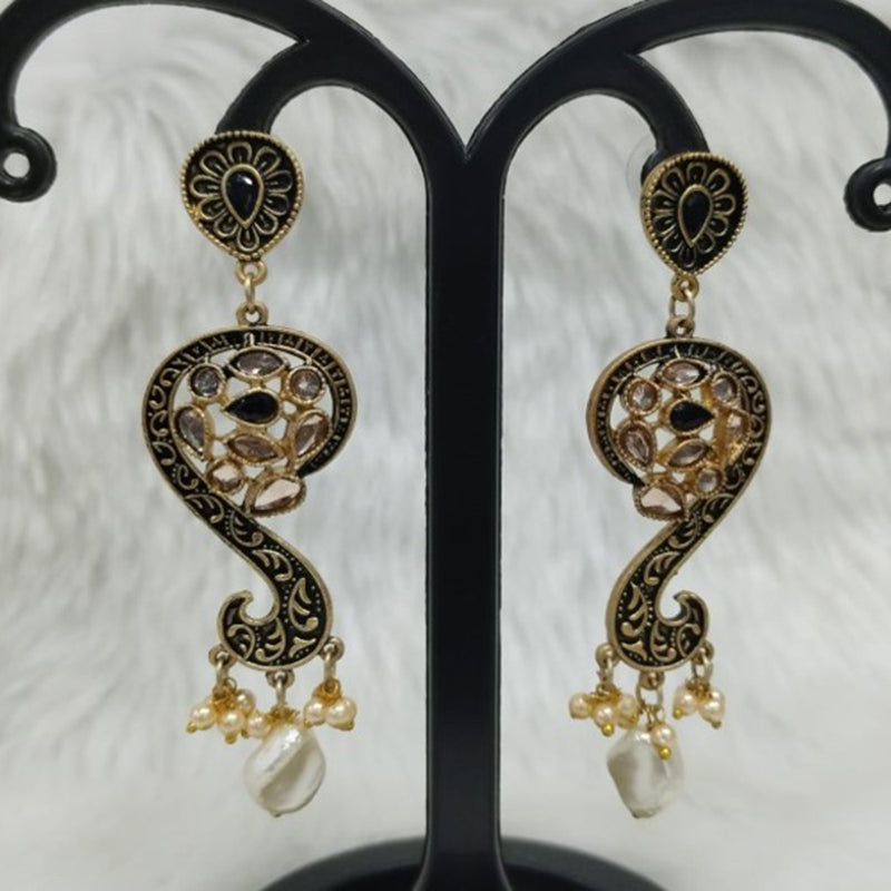 Infinity Jewels Gold Plated Dangler Earrings