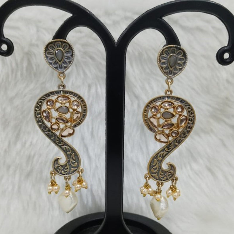 Infinity Jewels Gold Plated Dangler Earrings