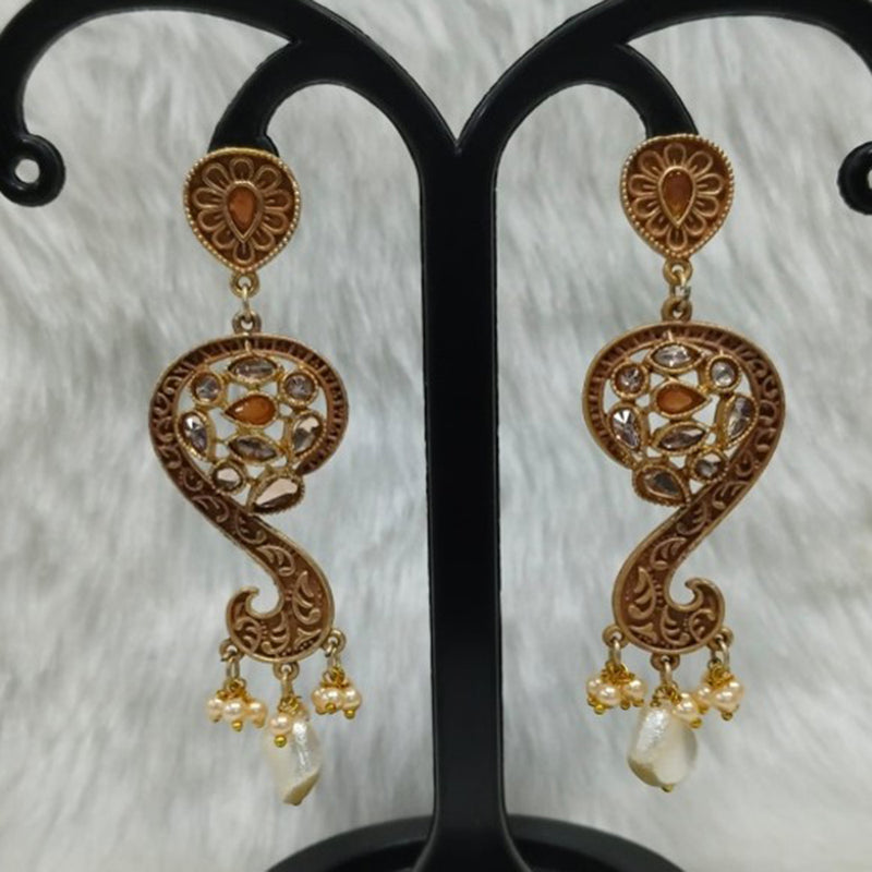 Infinity Jewels Gold Plated Dangler Earrings