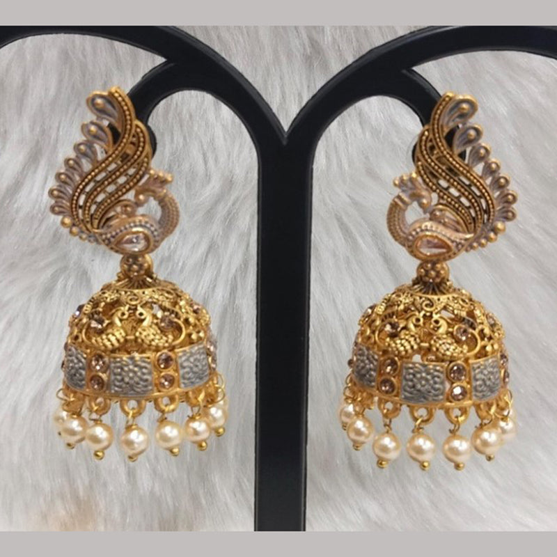 Infinity Jewels Gold Plated Jhumki Earrings