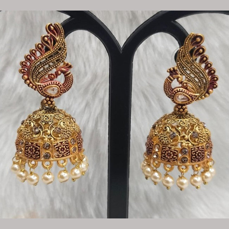 Infinity Jewels Gold Plated Jhumki Earrings