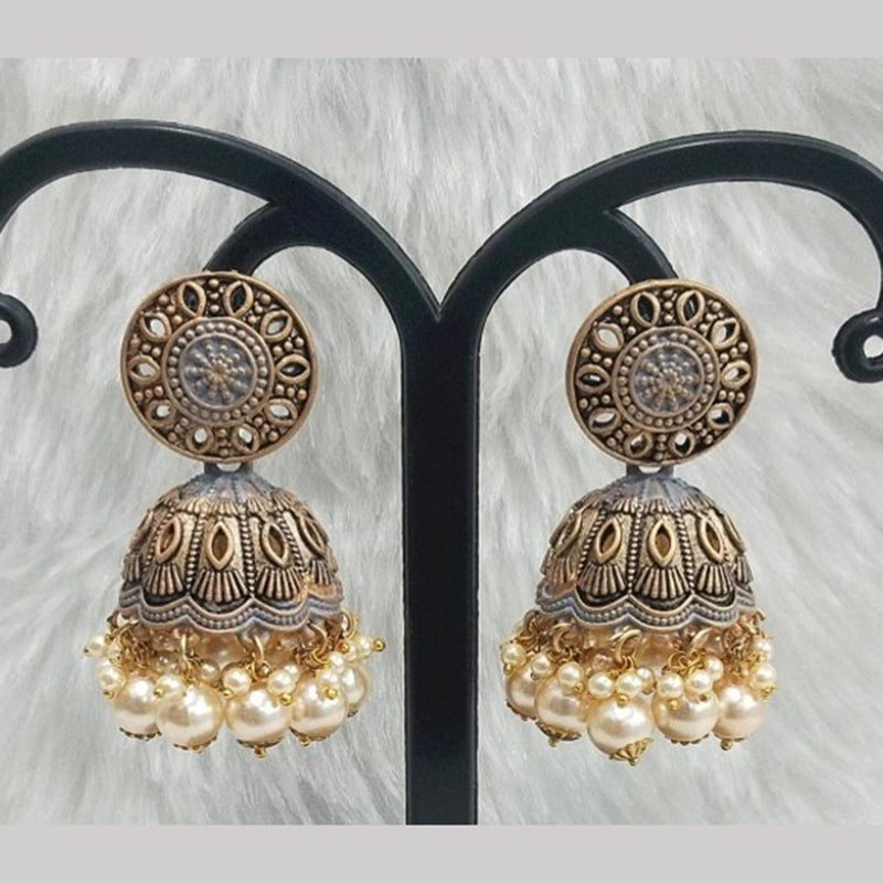 Infinity Jewels Gold Plated Jhumki Earrings