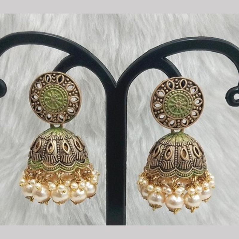 Infinity Jewels Gold Plated Jhumki Earrings