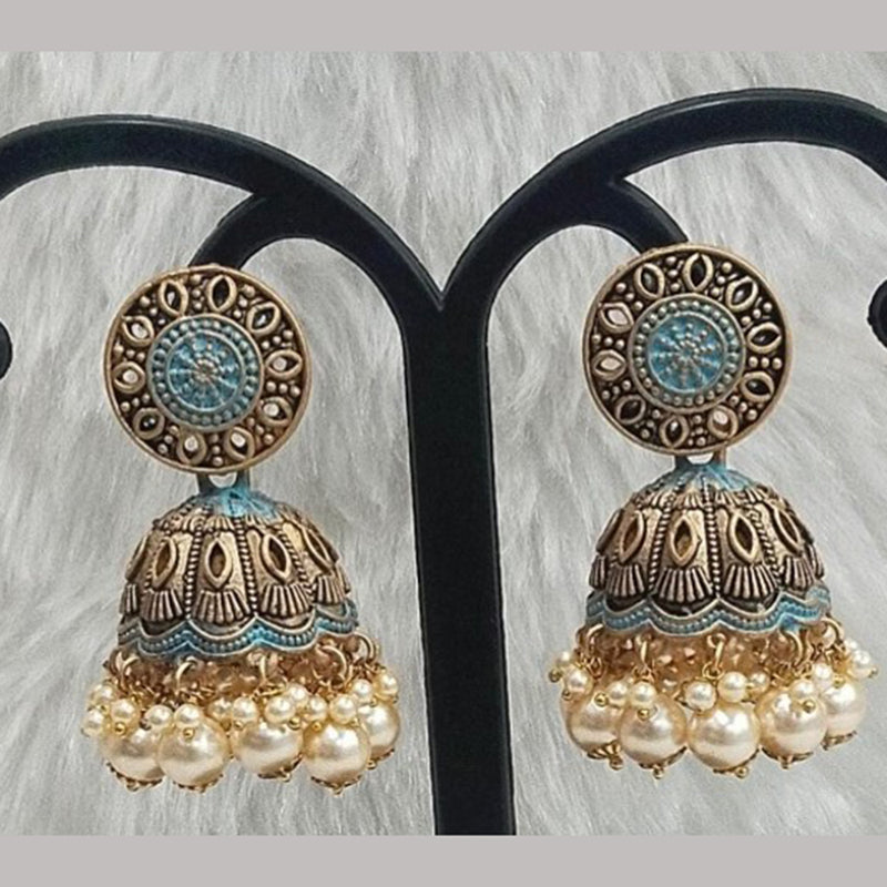 Infinity Jewels Gold Plated Jhumki Earrings