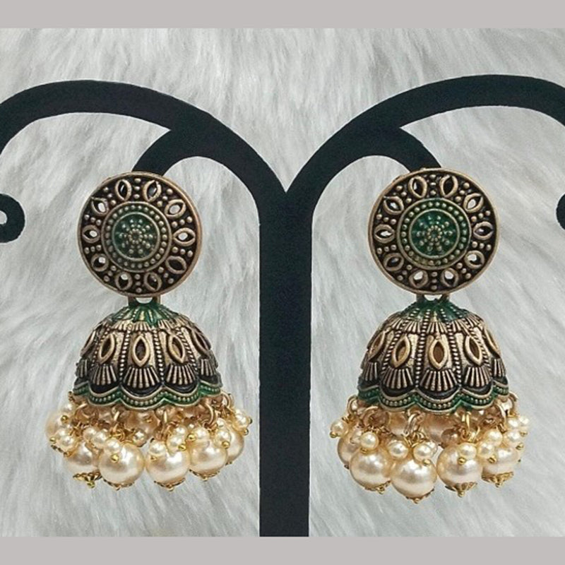 Infinity Jewels Gold Plated Jhumki Earrings