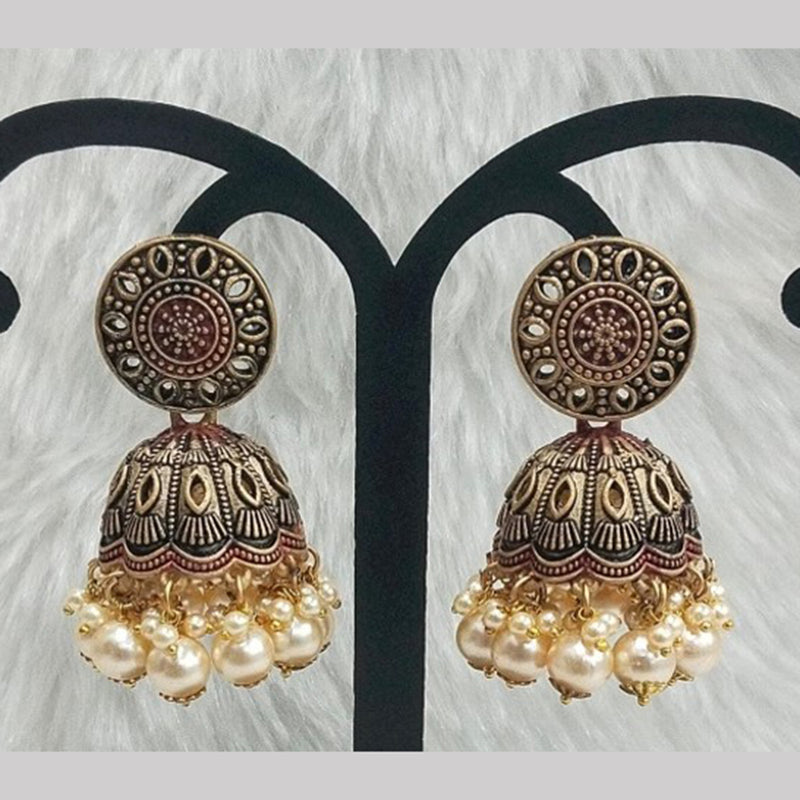 Infinity Jewels Gold Plated Jhumki Earrings