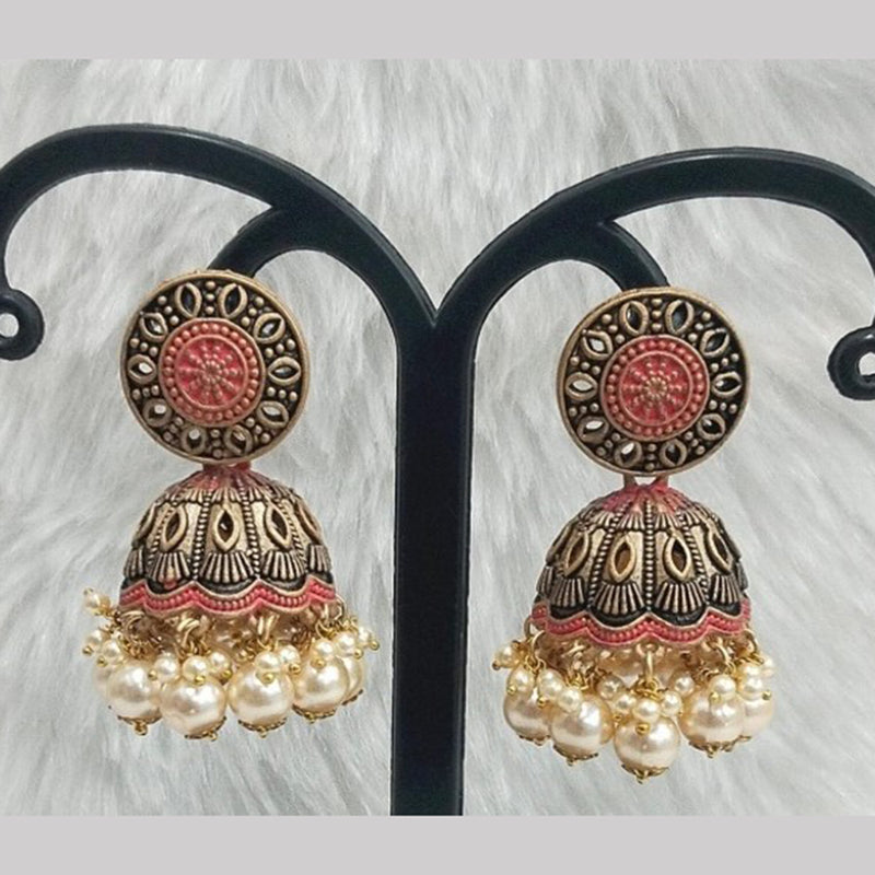 Infinity Jewels Gold Plated Jhumki Earrings