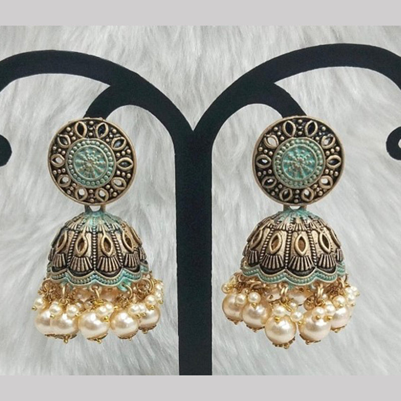 Infinity Jewels Gold Plated Jhumki Earrings