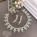 Shrijicreation Silver Plated AD Stone Necklace Set