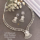 Shrijicreation Silver Plated AD Stone Necklace Set