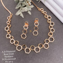 Shrijicreation Rose Gold Plated AD Stone Necklace Set