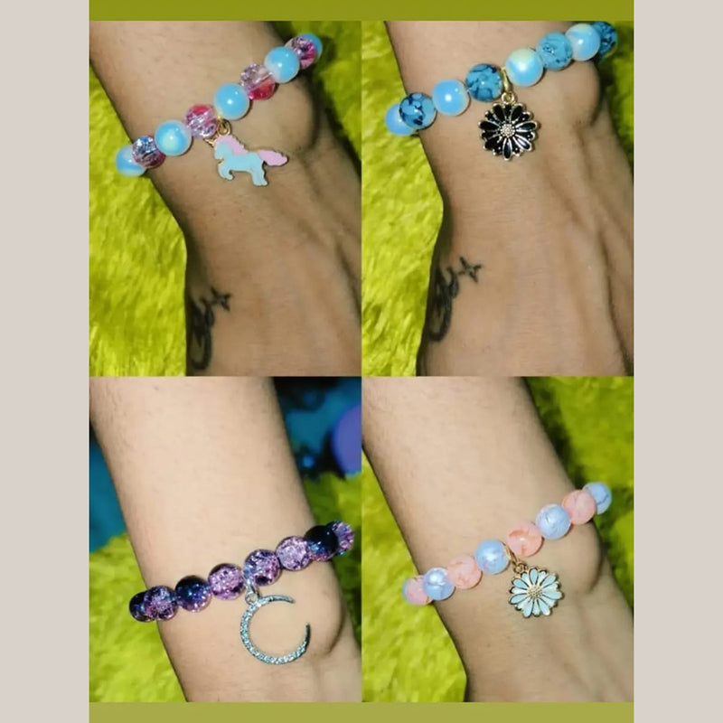 Shrijicreation Handmade Beads Bracelets (Assorted Design)