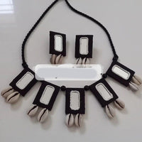 Shrijicreation Mirror And Shell Handmade Necklace Set