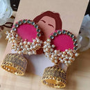 Shrijicreation Gold Plated Handmade Kundan Stone Jhumki Earrings