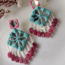 Shrijicreation Mirror Work Handmade And Pearl Dangler Earrings
