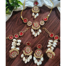 Shrijicreation Heritage-Inspired Kundan Stone And Pearl Combo Set 