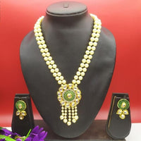 Palak Art Gold Plated Pearl Long Necklace Set