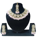 Palak Art Gold Plated Crystal Stone And Beads Necklace Set