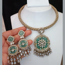 Palak Art Gold Plated Kundan Stone Necklace Set