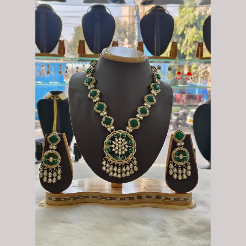 Palak Art Gold Plated  Kundan Stone Necklace Set