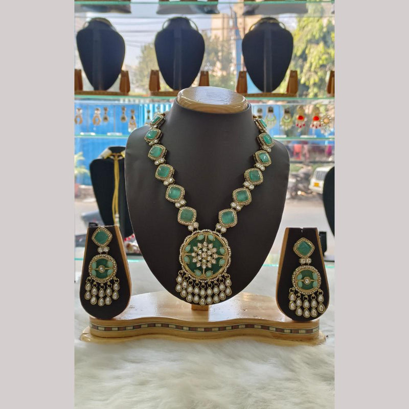 Palak Art Gold Plated  Kundan Stone Necklace Set