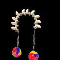 Palak Art Navratri Hand Bangle with Latkan Traditional Navratri Wear