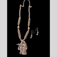 Palak Art Antique Oxidised Plated Temple Jewellery Necklace Set